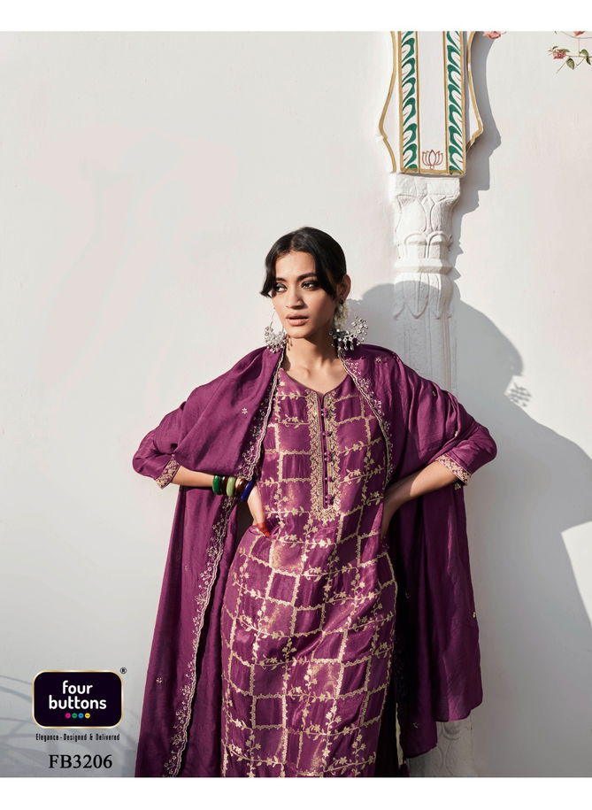 Banaras 3 By Four Buttons Readymade Salwar Kameez
